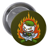 Botão Flippy do tatuagem da chama broches