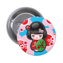 Botão japonês da boneca de Kawaii Botons
