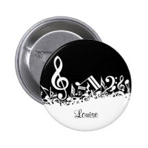 Botão misturado customizável das notas musicais botons