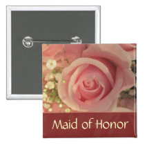 Botão nupcial do rosa feito sob encomenda do rosa  broches
