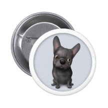 Botão (preto) do buldogue francês boton