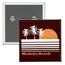 Botão retro da praia de Madeira Boton