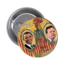 Botão retro do galo de Obama Webb Botons