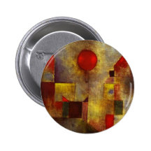 Botão vermelho do balão de Paul Klee Botons