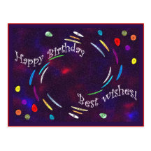 Botões do aniversário! cartão postal