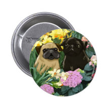 Botões preciosos dos Pugs do primavera Boton