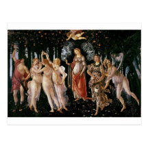 Botticelli-primavera Cartão Postal