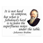 Brahms na composição cartões postais