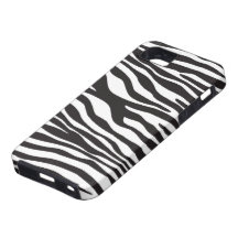 Branco animal do preto da zebra da pele da pele do capa iPhone 5