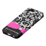 Branco de Fuchsi mais algum cristal impresso damas Capa iPhone 5 Case-Mate