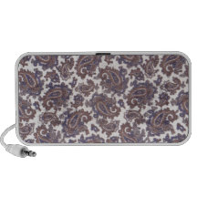 Branco de Paisley e auto-falante do viagem do ouro Caixinha De Som Para Viagem