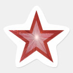 Branco vermelho da etiqueta da estrela-forma da es adesivos em forma de estrelas