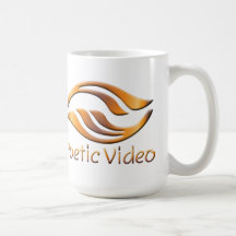 Branco video poético do logotipo canecas