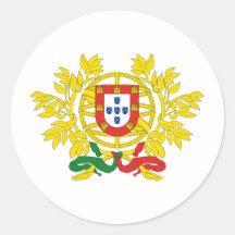 Brasão de Portugal Adesivo Redondo