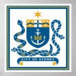 Brasão de Sidney Austrália Pôsteres