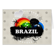 Brasil frutado bonito cartão