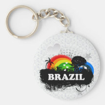 Brasil frutado bonito chaveiros