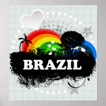 Brasil frutado bonito impressão