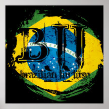 Brasileiro Jiu Jitsu - poster da bandeira do Vorte