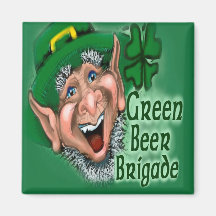 Brigada verde da cerveja imã