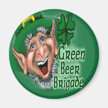 Brigada verde da cerveja imãs