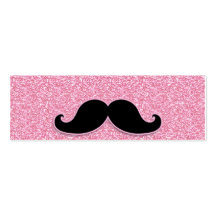 BRILHO PRETO FEMININO DO ROSA DO BIGODE IMPRESSO CARTÃO DE VISITA