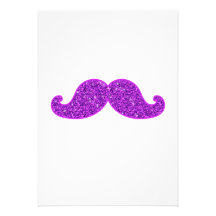 Brilho roxo do bigode retro feminino do divertimen convites