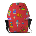 Brinquedos - cilindros roxos e chifres dourados bolsas mensageiro