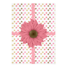 Brown & as bolinhas cor-de-rosa personalizaram con