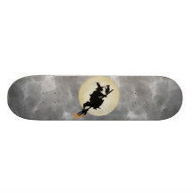 Bruxa e gato skates personalizados