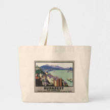 Budapest através do poster das viagens vintage de  bolsa para compra