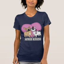 (Buldogue) beijo francês Camisetas