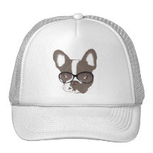 Buldogue francês à moda boné