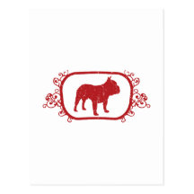Buldogue francês cartao postal
