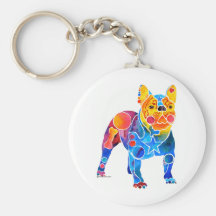 Buldogue francês chaveiros