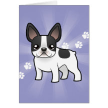 Buldogue francês dos desenhos animados cartão