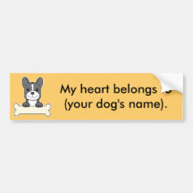 Buldogue francês personalizado adesivo