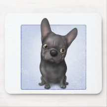 Buldogue francês (preto) mouse pad