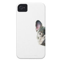 Buldogue francês "que espreita" o caso do telemóve capa iPhone 4 Case-Mate