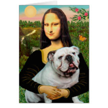 Buldogue inglês 9 - Mona Lisa Cartões