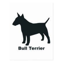Bull terrier cartoes postais