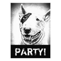 Bull terrier convite personalizados
