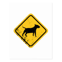 Bull terrier diminuto cartao postal