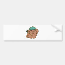 Bulldog bulldog touca de banho cap adesivo