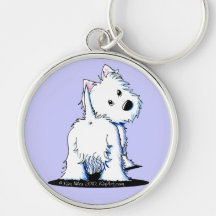 Bumbum macio Westie Chaveiro