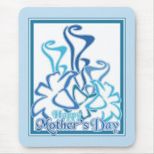 Buquê azul Mousepad do lírio de Calla do dia das m