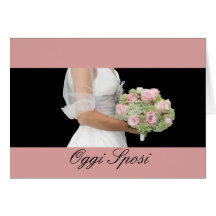 buquê nupcial do convite italiano do casamento cartões