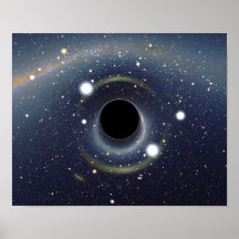 Buraco negro da galáxia no poster do espaço