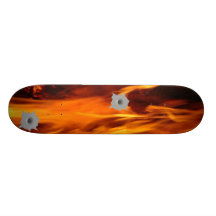 Buracos de bala & chamas skateboard