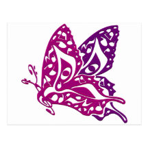 Butterfly_Notes Cartão Postal
